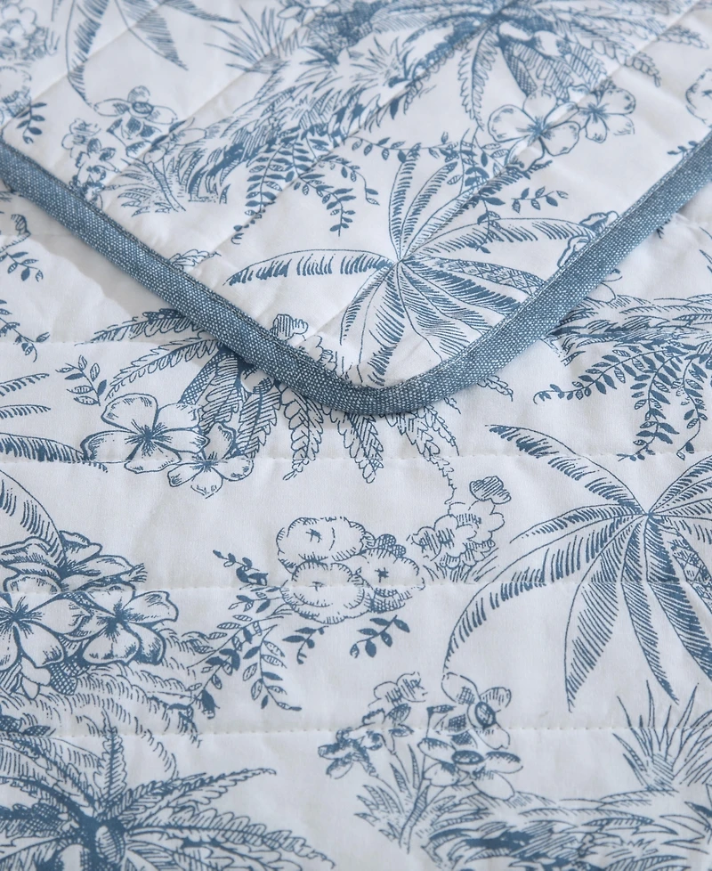 Closeout! Tommy Bahama Home Pen And Ink Reversible 3 Piece Quilt Set, King