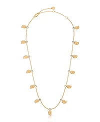 Ettika 18k Gold Plated Swirled Shell Dangle Charm Necklace