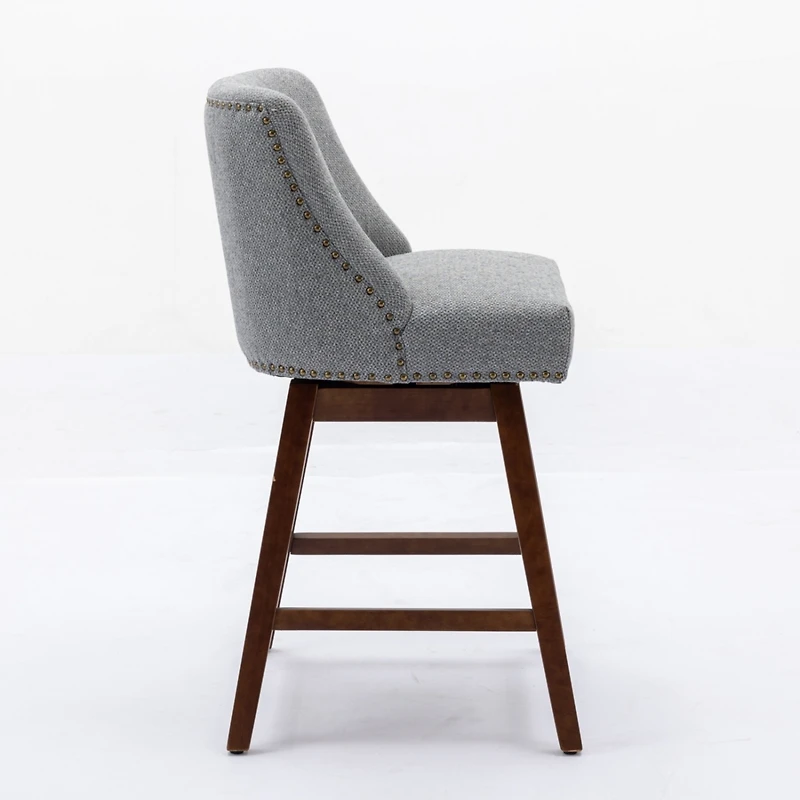 Simplie Fun Ergonomic Swivel Chair with Curved Back and Cushioned Seat