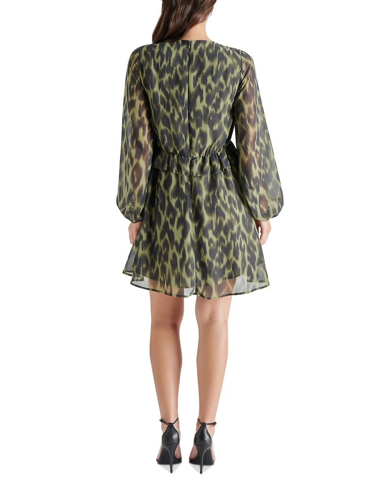 Steve Madden Women's Rami Leopard-Print Mini Dress