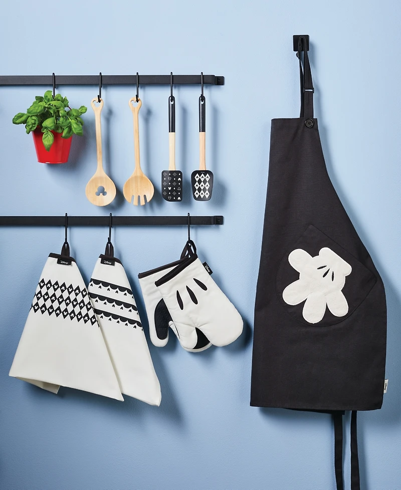 Disney Cotton 5-Piece Oven Mitt Set,White