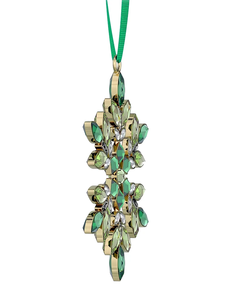 Swarovski Green Crystal Hanging Snowflake Ornament