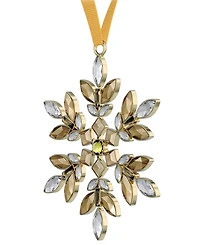 Swarovski Gold Tone Crystal Hanging Snowflake Ornament