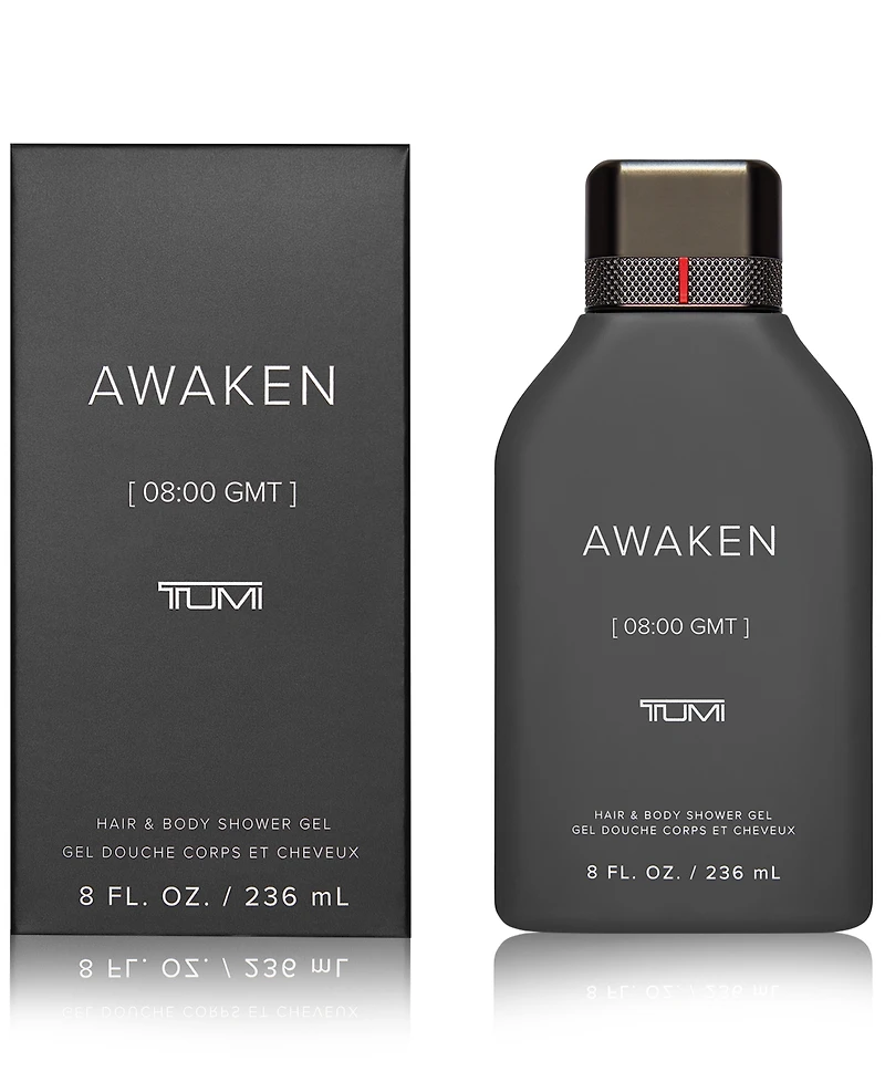 Tumi Men's Awaken [08:00 Gmt] Hair & Body Shower Gel, 8 oz.