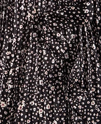 On 34th Women's Long-Sleeve Pleated Shirtdress
