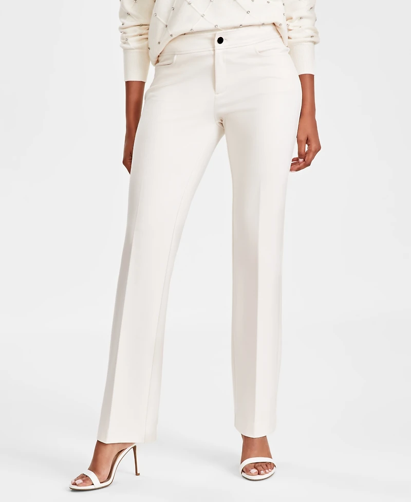 Anne Klein Petite Mid-Rise Bootcut Pants