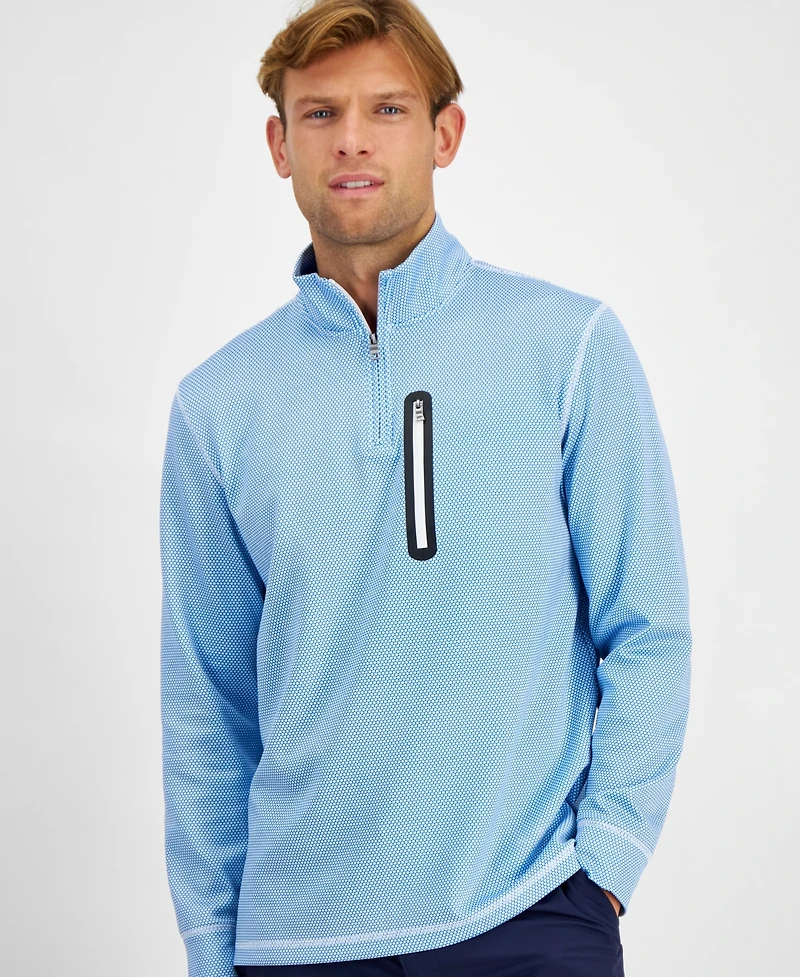 Club Room Men's Golf Tech Quarter-Zip Sweatshirt, Created for Macy's