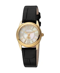 Roberto Cavalli Women's Quartz Black Leather Watch 28mm