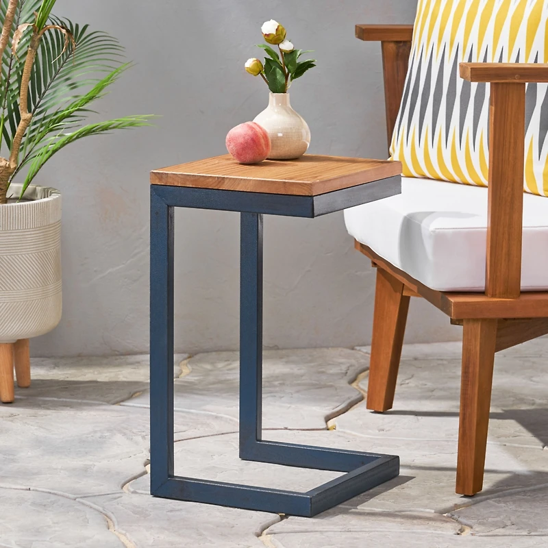 Simplie Fun Firwood Antique C-Shaped Accent and Storage Tables (3-Pack Nesting Tables)