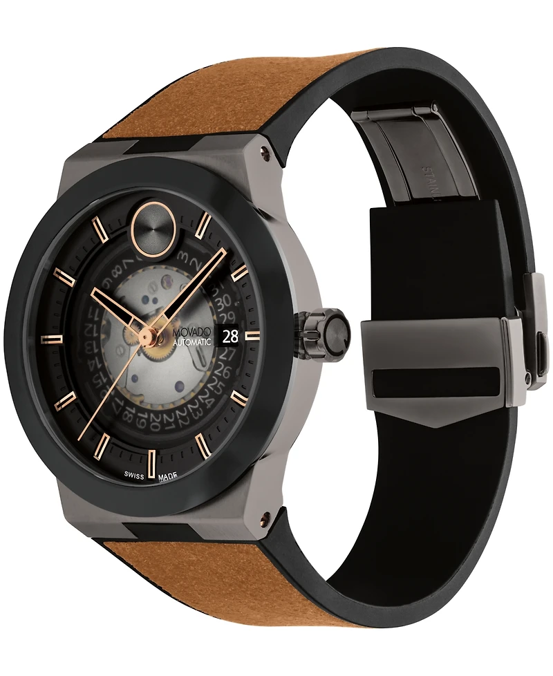 Movado Men's Bold Fusion Automatic Swiss Auto Black Rubber 43.50MM Watch