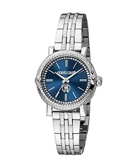 Roberto Cavalli Women's Quartz Silver-tone Stainless Steel Watch 30mm