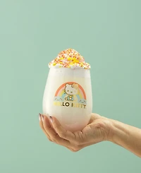 JoyJolt Hello Kitty Sweet Rainbow Stemless Drinking Glasses, Set of 4