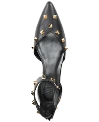 Aaj By Aminah Women's Lennox Studded Ankle-Strap Flats