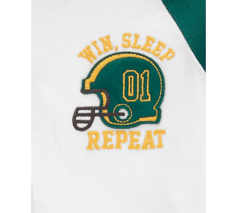 Carter's Toddler Boys Sports-Print 100% Snug-Fit Cotton Pajamas, 4 Piece Set