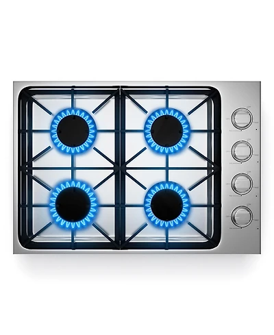 Sugift 30 Inch Gas Cooktop with 4 Powerful Burners and Abs Knobs