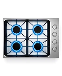 Sugift 30 Inch Gas Cooktop with 4 Powerful Burners and Abs Knobs