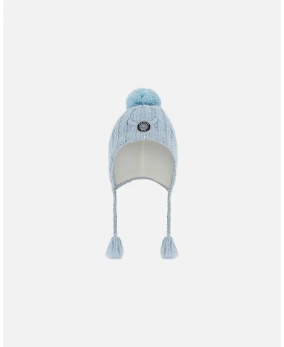 Deux par Deux Girl Peruvian Knit Hat Air Blue - Toddler|Child