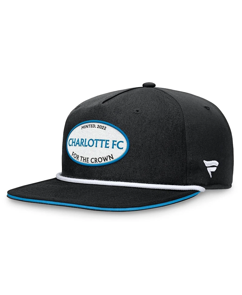 Fanatics Men's Black Charlotte Fc Iron Golf Snapback Hat
