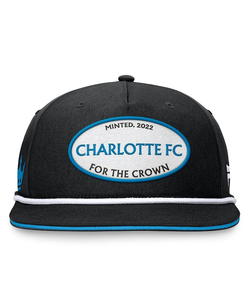 Fanatics Men's Black Charlotte Fc Iron Golf Snapback Hat