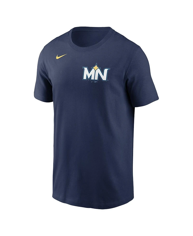 Nike Men's Navy Minnesota Twins 2024 City Connect Wordmark T-Shirt