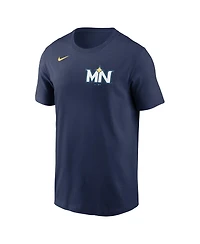 Nike Men's Navy Minnesota Twins 2024 City Connect Wordmark T-Shirt
