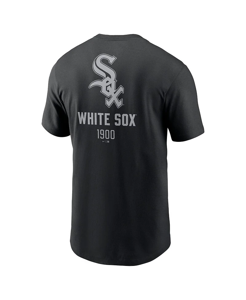Nike Men's Black Chicago White Sox Large Logo Back Stack T-Shirt