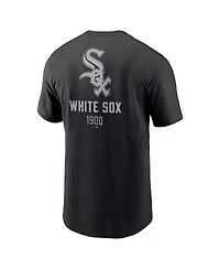 Nike Men's Black Chicago White Sox Large Logo Back Stack T-Shirt