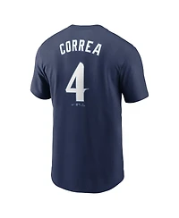 Nike Men's Carlos Correa Navy Minnesota Twins 2024 City Connect Fuse Name Number T-Shirt