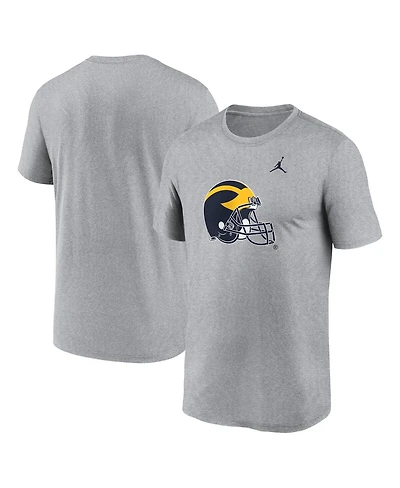 Jordan Men's Heather Gray Michigan Wolverines Primetime Legend Alternate Logo T-Shirt