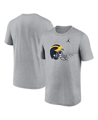 Jordan Men's Heather Gray Michigan Wolverines Primetime Legend Alternate Logo T-Shirt