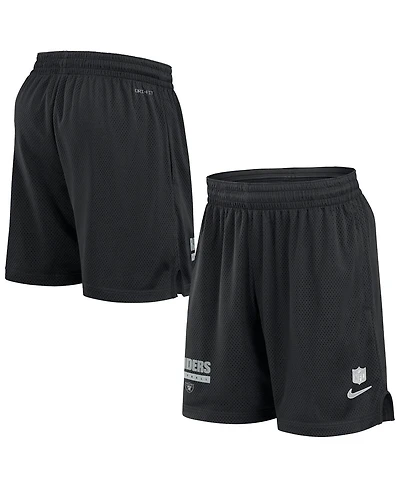 Nike Men's Black Las Vegas Raiders 2024 Sideline Performance Mesh Shorts