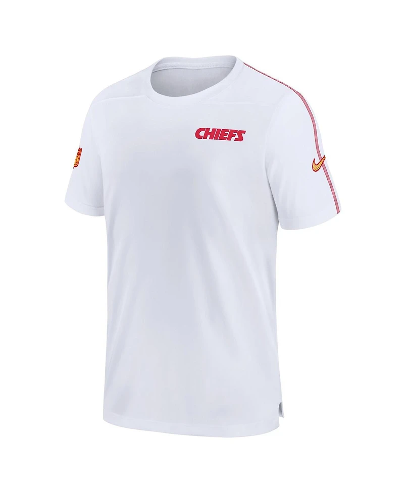 Nike Men's White Kansas City Chiefs 2024 Sideline Coach Uv Performance T-Shirt