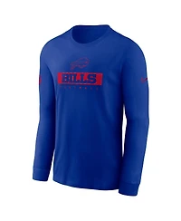Nike Men's Royal Buffalo Bills Sideline Performance Long Sleeve T-Shirt