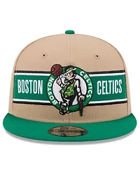 New Era Men's Tan/Kelly Green Boston Celtics 2024 Nba Draft 9FIFTY Snapback Hat