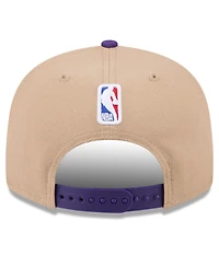 New Era Men's Tan/Purple Los Angeles Lakers 2024 Nba Draft 9FIFTY Snapback Hat
