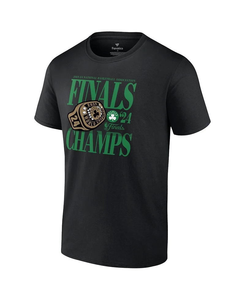 Fanatics Men's Black Boston Celtics 2024 Nba Finals Champions Ball Screen Ring T-Shirt