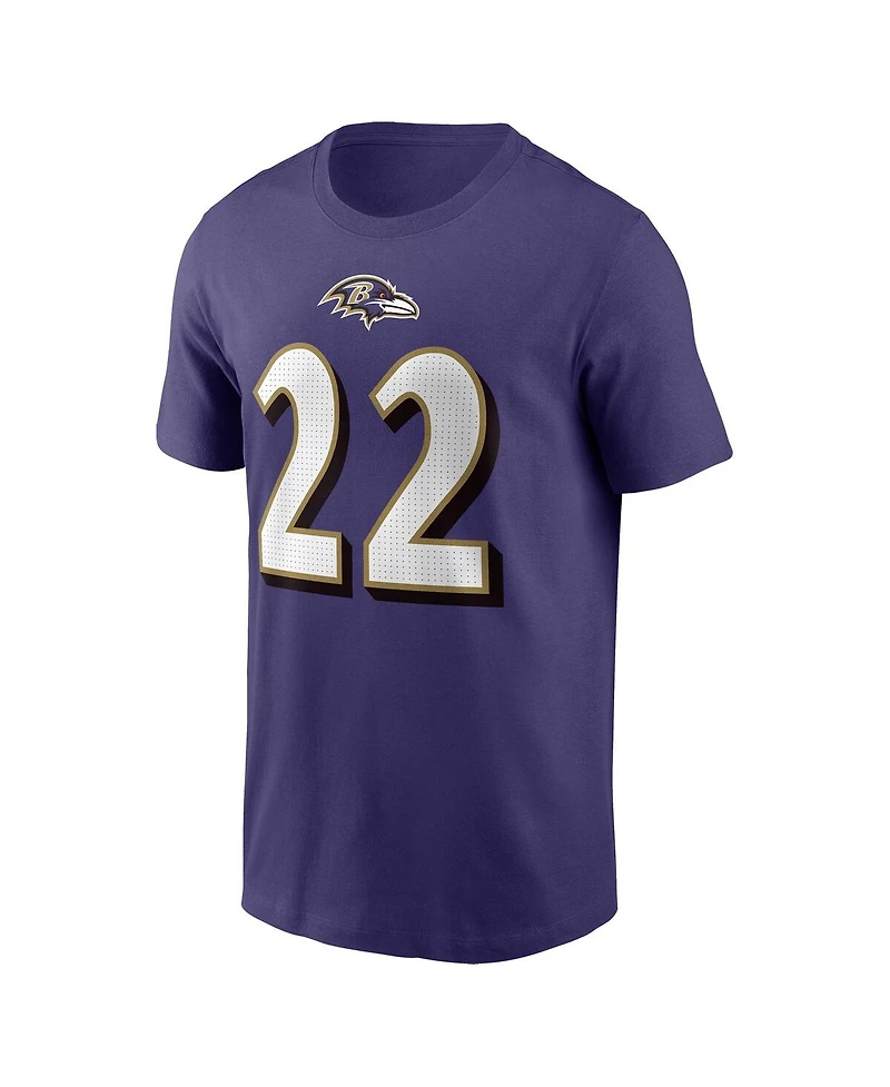 Nike Men's Derrick Henry Purple Baltimore Ravens Player Name Number T-Shirt