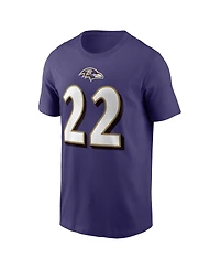 Nike Men's Derrick Henry Purple Baltimore Ravens Player Name Number T-Shirt