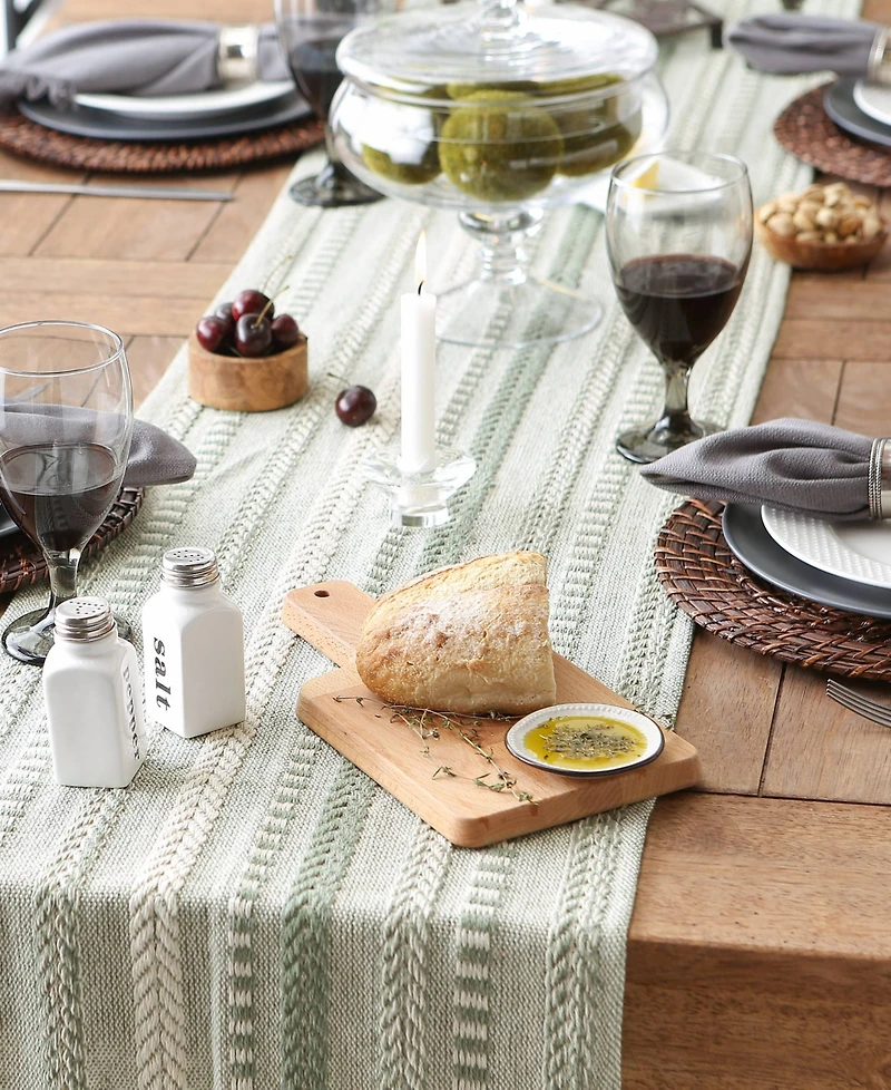 Design Imports Braided Stripe Table Runner