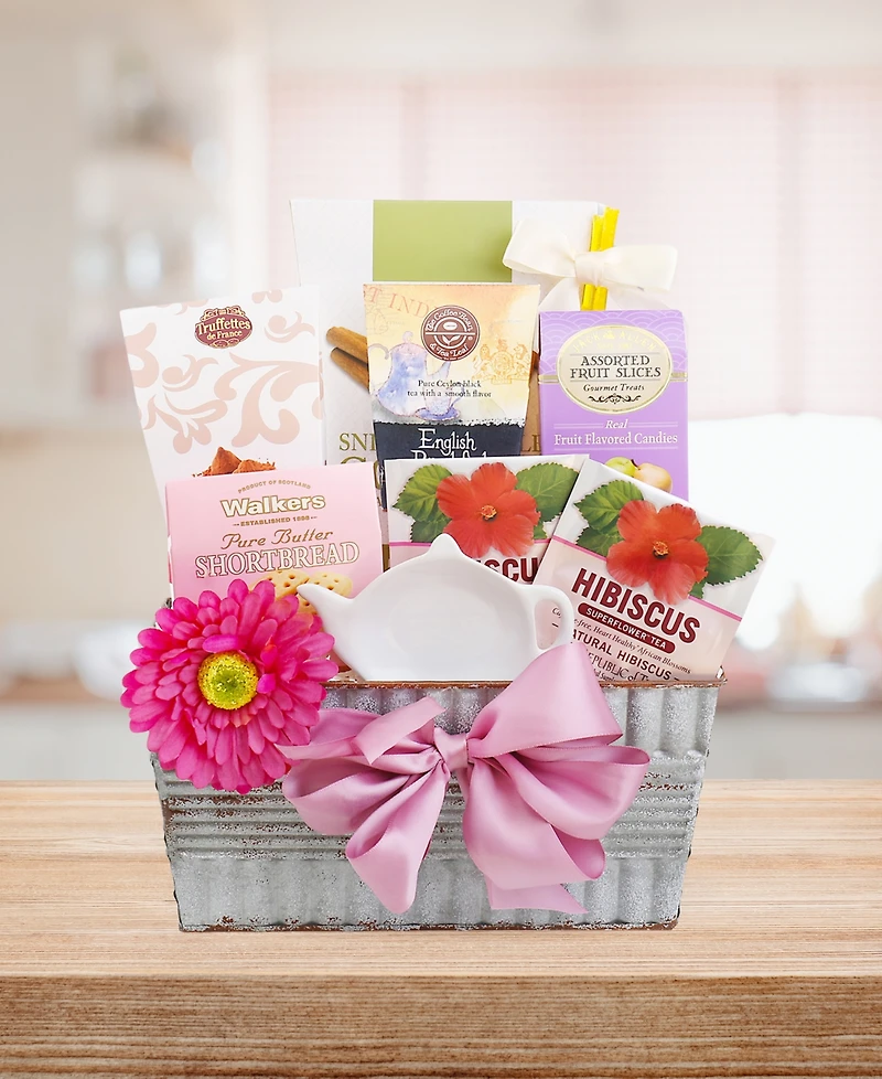 Alder Creek Gift Baskets Afternoon Tea Essentials Gift, 9 Piece