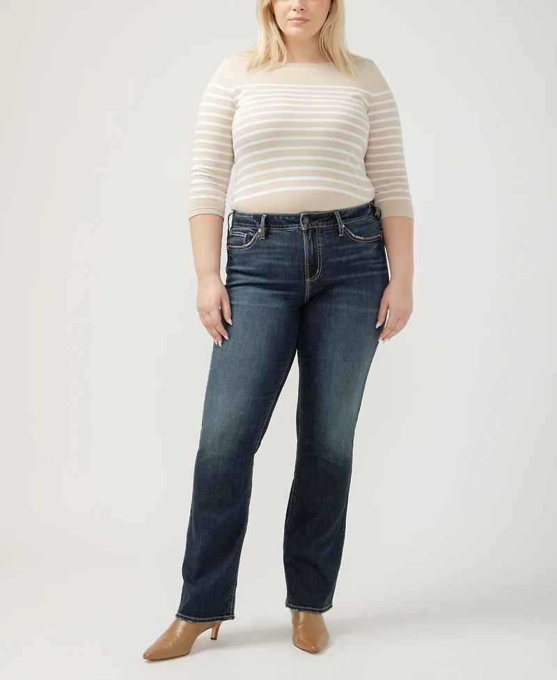 Silver Jeans Co. Plus Suki Mid Rise Curvy Fit Slim Bootcut
