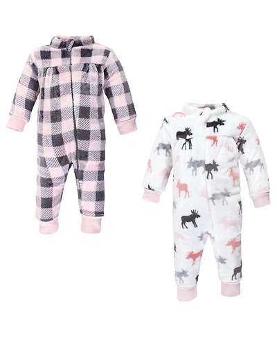 Hudson Baby Baby Girls Hudson Plush Jumpsuits