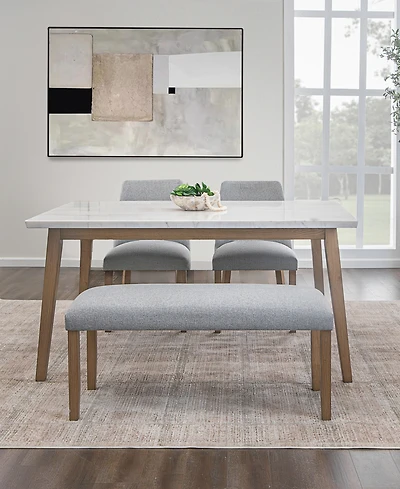 Mabell 4-Pc. Set (Table, 2 Side Chairs & Bench), Created for Macy's