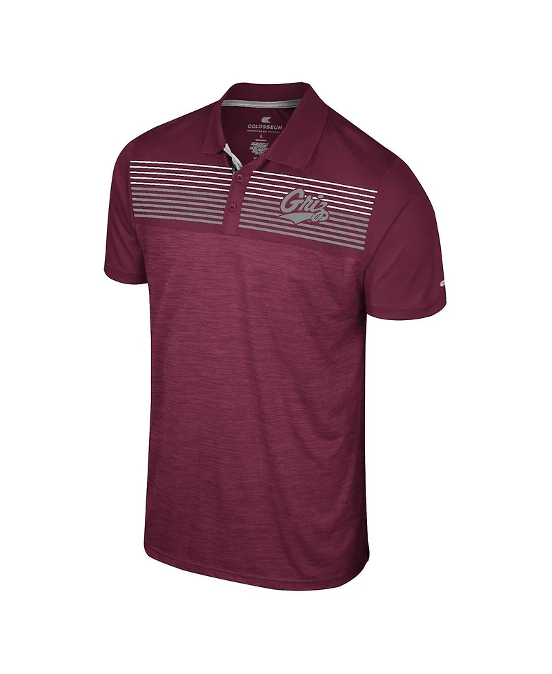 Colosseum Men's Maroon Montana Grizzlies Langmore Polo