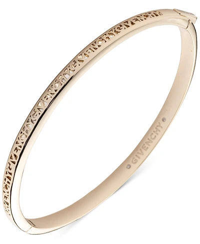 Givenchy Gold-Tone Openwork Logo Bangle Bracelet