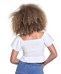 With Jules Big Girls Flutter Sleeve Top