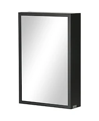 kleankin Bathroom Mirror with Storage Shelves Bathroom Wall Cabinet, Black