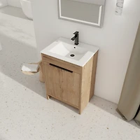 Streamdale 24'' White Bathroom Vanity with 2 Soft-Close Doors