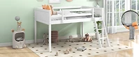 Streamdale Twin Wood Loft Bed with Reversible Ladder