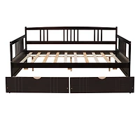 Streamdale Full Daybed Wood Bed With Two Drawers